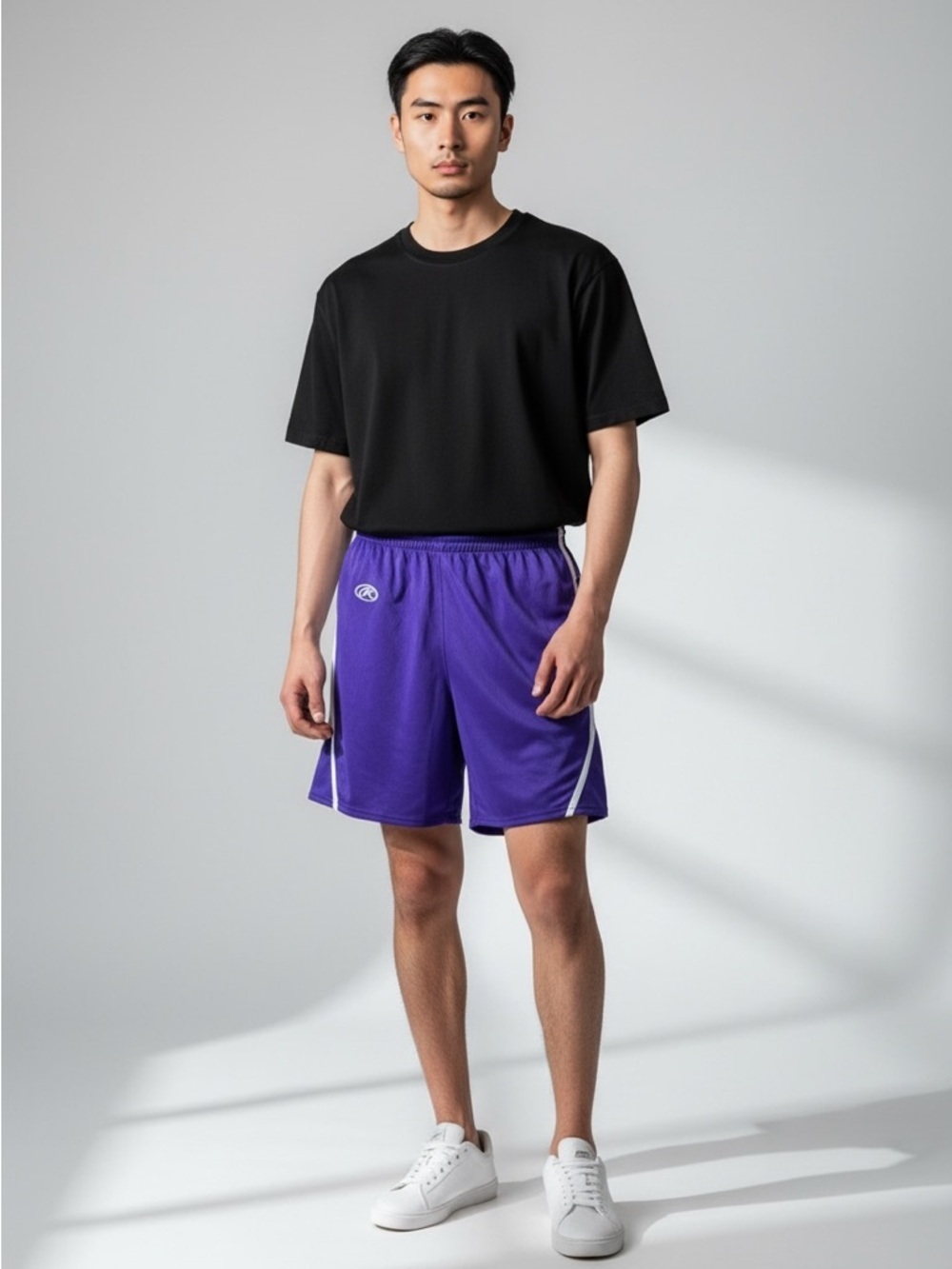 Rawlings Men's Purple Athletic Shorts with White Accents
